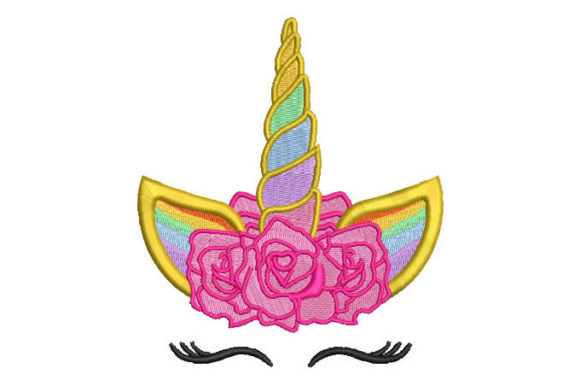 Adorable Unicorn with Roses