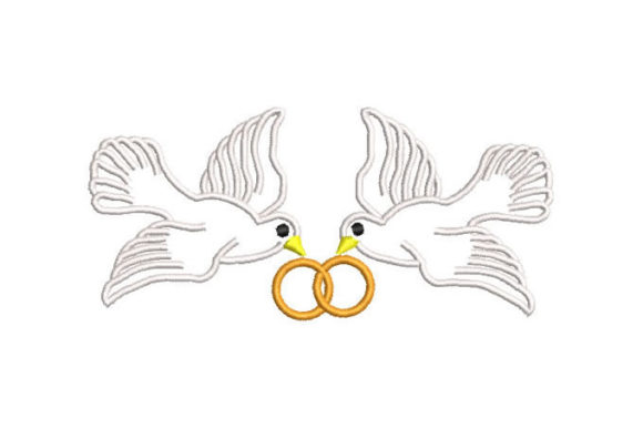 Doves with Wedding Rings