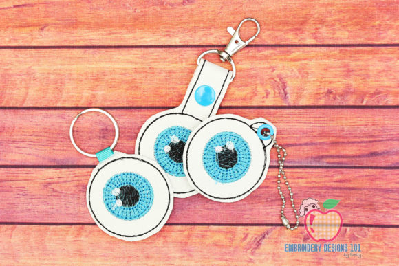 Eye Shape ITH Key Fob Pattern