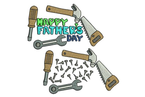 Father’s Day Tools Embroidery Design