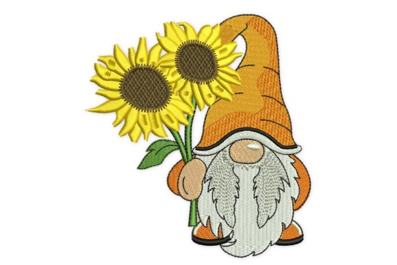 Gnome with Sunflowers
