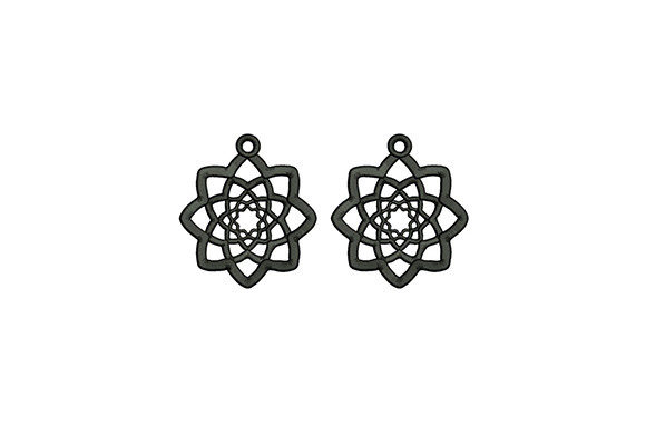 Grey Star Earrings Design
