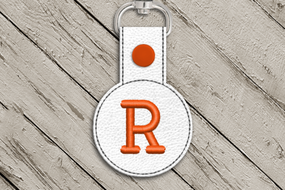 Letter R ITH Round Key Fob Applique