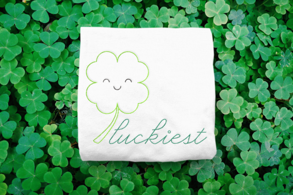 Linework St Patricks Day Luckiest Clover