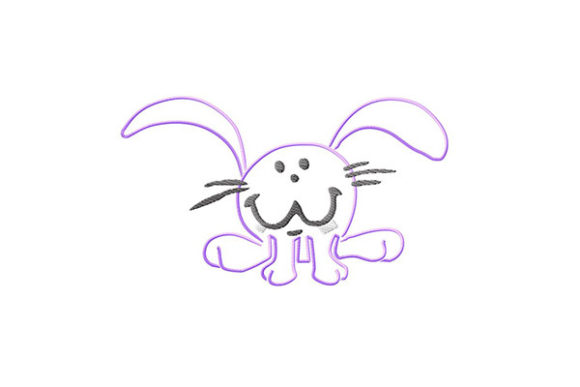 Smiling Bunny Contour